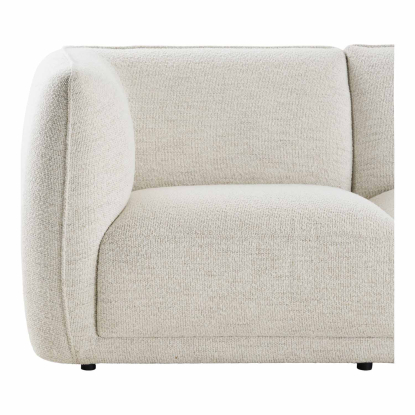 Noor højrevendt loungesofa med to puder, råhvid