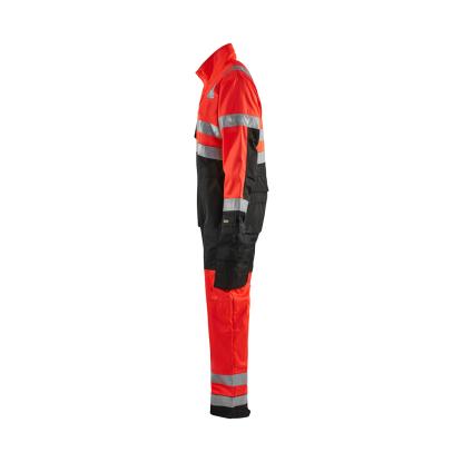 Blåkläder 6373 high vis kedeldragt, hi-vis rød/sort