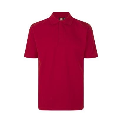 ID PRO Wear 0330 poloshirt med trykknap, rød