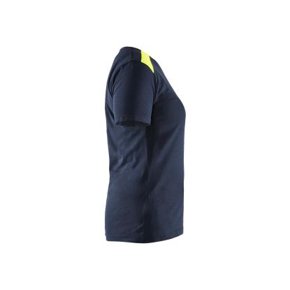 Blåkläder 3479 dame t-shirt, mørk marineblå/hi-vis gul
