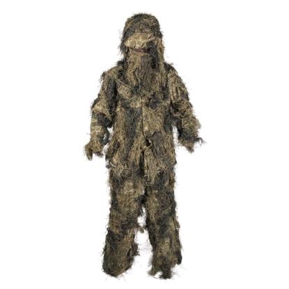 Mil-Tec Ghillie suit, brandhæmmende, woodland camo 