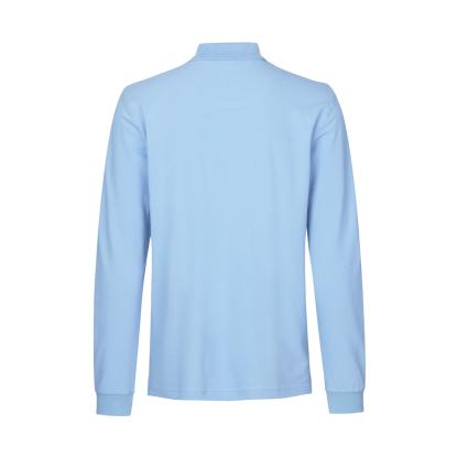 ID 0544 langærmet polishirt med stretch, lys blå