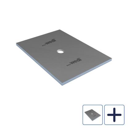 wedi Fundo Primo gulvelement med centralt afløb, 40 x 900 mm
