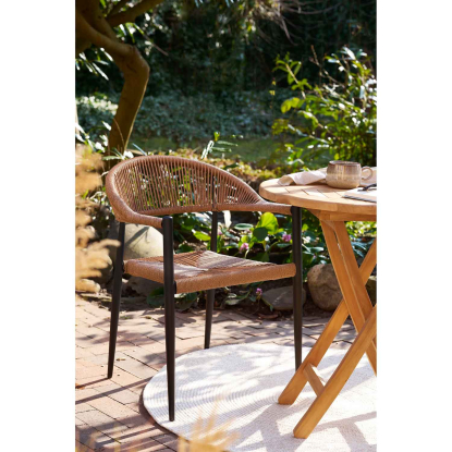 Canari havestol, aluminium/polyrattan, natur/sort