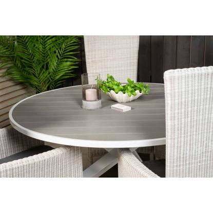 Venture Design Parma rundt havebord, grå/hvid, Ø140 cm