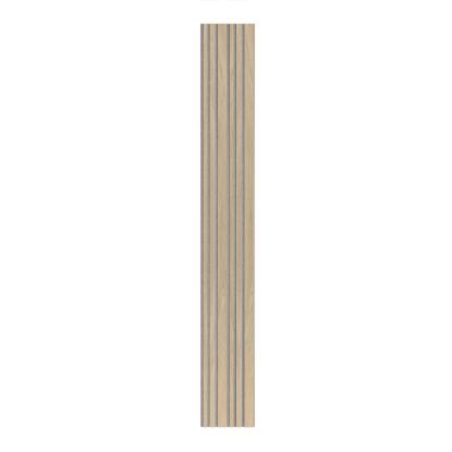 I-Wood Basic Mixed akustikpanel, hvid olieret, grå filt og lys kerne, egefiner, 16 x 300 mm 