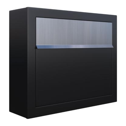 Bravios Elegance postkasse, rustfrit indkast, sort