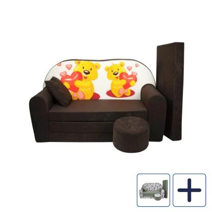 Børnesovesofa med bjørnemotiv, 170 x 100 cm