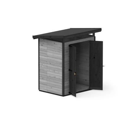 Upyard Strongbox redskabsrum M, grå/sort - 1,76 m²