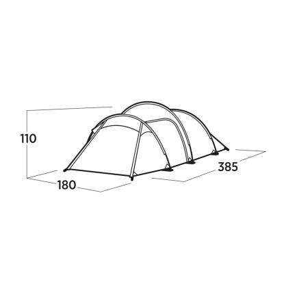 easy camp Pasvik 3 tunneltelt til 3 personer, mørkegrøn