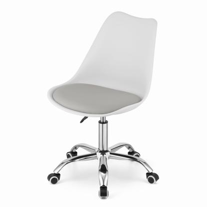 Alba kontorstol, ergonomisk, hvid/grå
