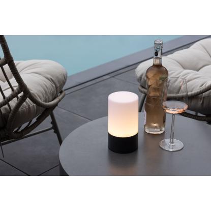 Venture Design Tubu bordlampe, sort/hvid, 18 x 10 cm