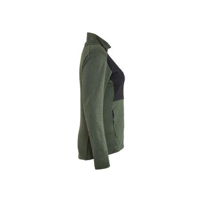Blåkläder 3549 dame sweatshirt full zip, efterårsgrøn/sort