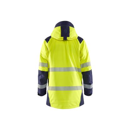 Blåkläder 4457 high vis vinterparkajakke, hi-vis gul/marineblå