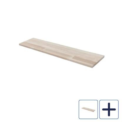 Wallmann hylde, ubehandlet, ask, 18 mm