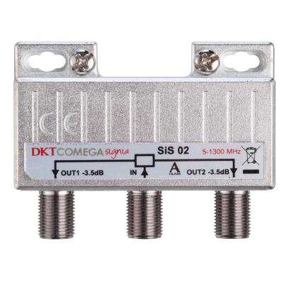 E-Line signalfordeler, 2-vejs, F/F-konnektor, metal