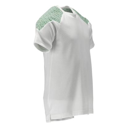 MASCOT FOOD & CARE T-shirt, kortærmet, hvid/græsgrøn