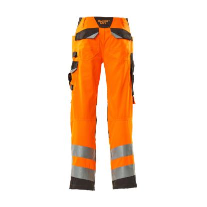 MASCOT SAFE SUPREME Kendal arbejdsbukser med knælommer, hi-vis orange/mørk antracit