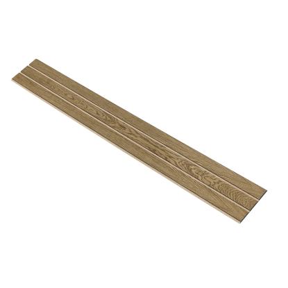 I-Wood Basic 3-lamel akustikpanel, mørkebrun olieret, beige filt og sort kerne, egefiner, 17 x 300 mm 