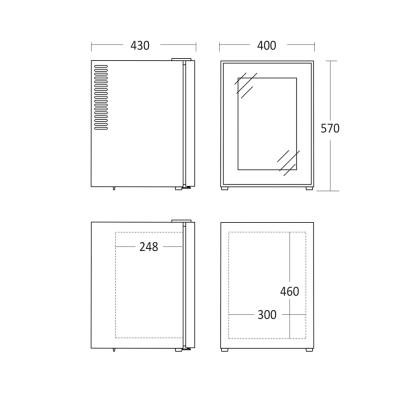 Scandomestic MB 34 BGD minibar, 34 liter