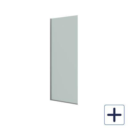 Scanbad Match D fast brusevæg, H197,5 cm, satin/frostet glas