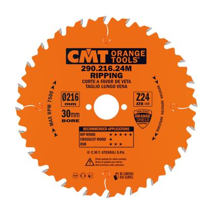 CMT rundsavsklingesæt til træ, Z24-48-64 W, Ø216 x 2,8 x 30 mm