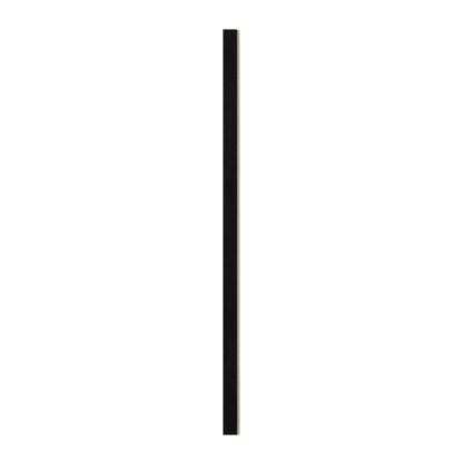 I-Wood afslutningsliste til 3-lamel akustikpanel, sortmalet, beige filt og sort kerne, egefiner, 17 x 92 mm
