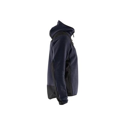 Blåkläder 5940 strikket jakke med softshell, mørk marineblå/sort