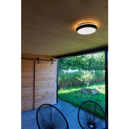 LUTEC GOLETA udendørs LED væglampe, Ø30 cm, IP54, sort
