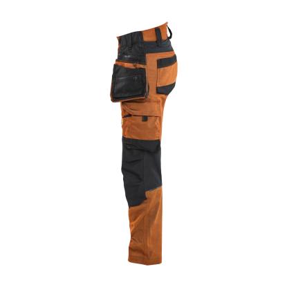 Blåkläder 7170 striker dame håndværkerbuks med stretch, rust/sort 