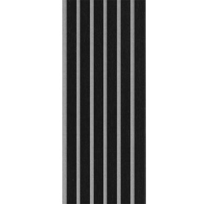 I-Wood Basic Original akustikpanel, sortmalet, grå filt og sort kerne, egefiner, 17 x 300 mm 