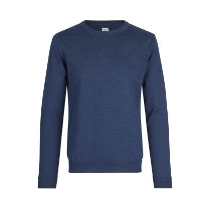 Seven Seas S650 The knit pullover med rund hals, blå melange
