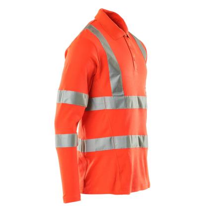 MASCOT SAFE CLASSIC poloshirt, langærmet, hi-vis rød