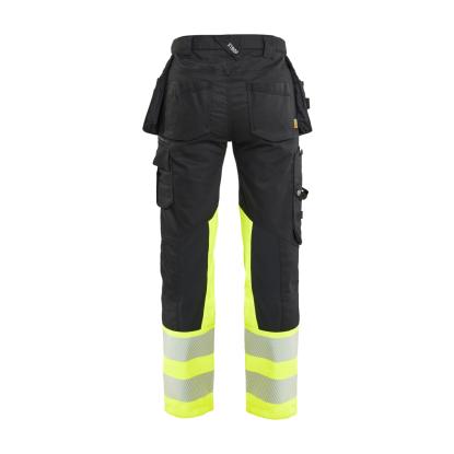 Blåkläder 7030 dame high vis buks stretch, sort/hi-vis gul