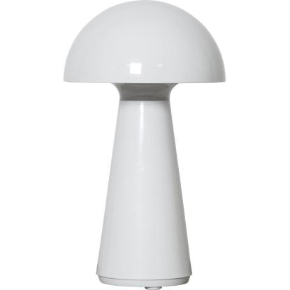 Star Trading Mushroom bordlampe, transportabel, H28 cm, hvid