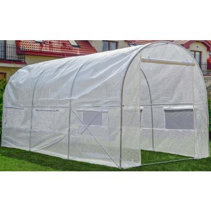 Drivhus med 6 myggenetvinduer, hvid, 3 x 2 x 2 meter - 6 m²