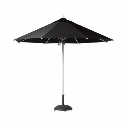 Cinas Antibes parasol, sort, alu, Ø3,3 meter