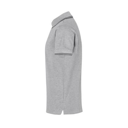 ID 0522 Kontrast poloshirt med stretch, grå melange