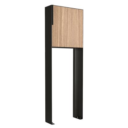 Bravios Porto postkasse med stander, HPL front, sort