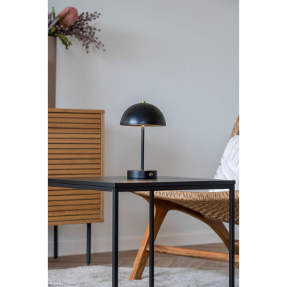 Holt LED bordlampe, genopladelig, H25 cm, sort