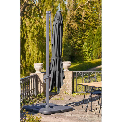 Baza hængeparasol, sort, 295 x 295 cm