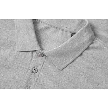 ID 0586 poloshirt, økologisk, lys grå melange