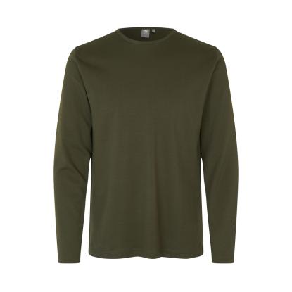 ID 0518 Interlock T-shirt med lange ærmer, oliven