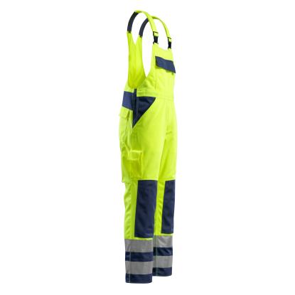 MASCOT SAFE COMPETE Barras overall med knælommer, hi-vis gul/marine