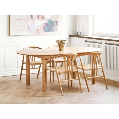 Inez canvastryk med håndmalede detaljer, sandbeige, 100 x 150 cm