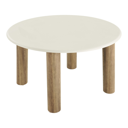 Fondi spisebord i cement look, sand/brun, Ø120 cm