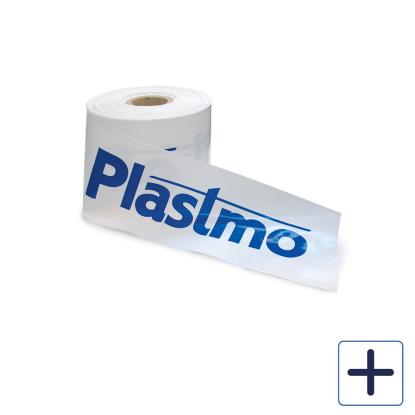 Plastmo posenedløb rulle med Plastmo logo