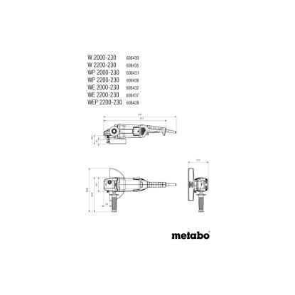 Metabo WE 2000-230 vinkelsliber, 2000W, 230 mm