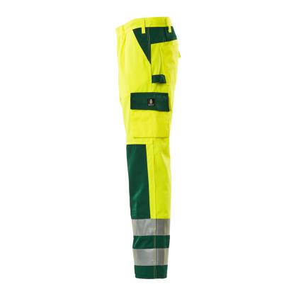 MASCOT SAFE COMPETE Olinda arbejdsbukser med knælommer, hi-vis gul/grøn