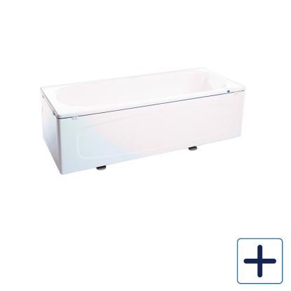Ifö Caribia badekar uden front/gavlplade, hvid